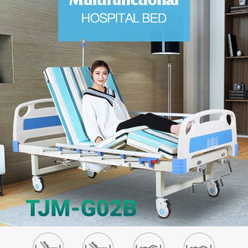 Giường Bệnh Nhân 2 Tay Quay Có Bô Vệ Sinh Model G02B